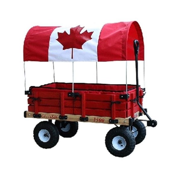 Millside Industries Millside Industries 04879 20 in. x 38 in. Wooden Cdn Covered Wagon with Pads 4879